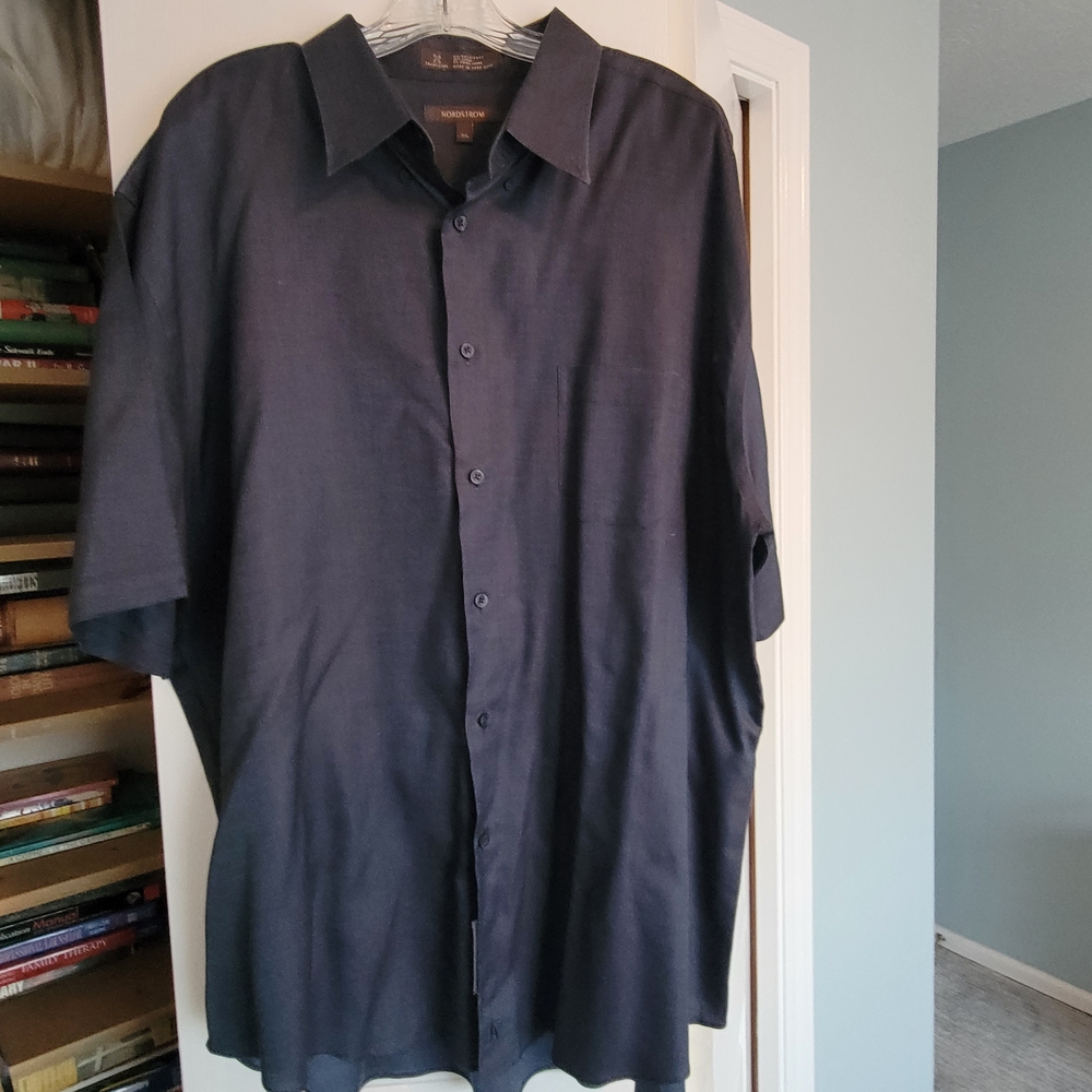 Nordstrom Dark Blue Casual Button-Down Shirt